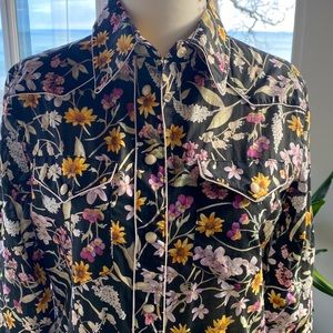 R 13 Liberty of London Floral Print Shirt Dress Small